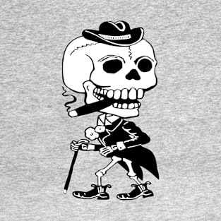 Skeleton Skull Man in Tux T-Shirt